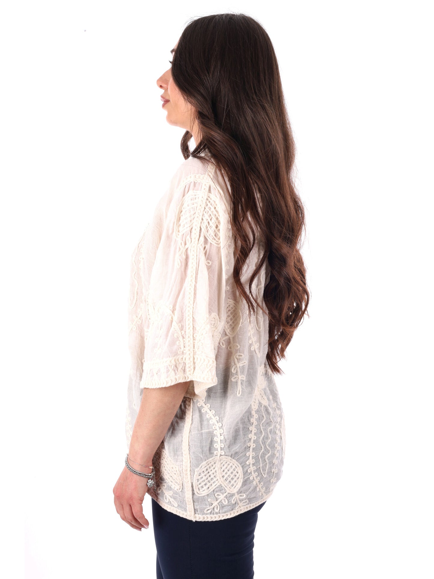 Miss Love camicia elegante beige senza maniche da donna