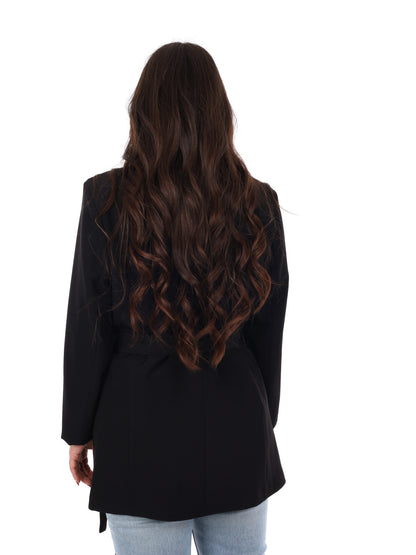 Miss Love blazer elegante da donna in nero per primavera-estate