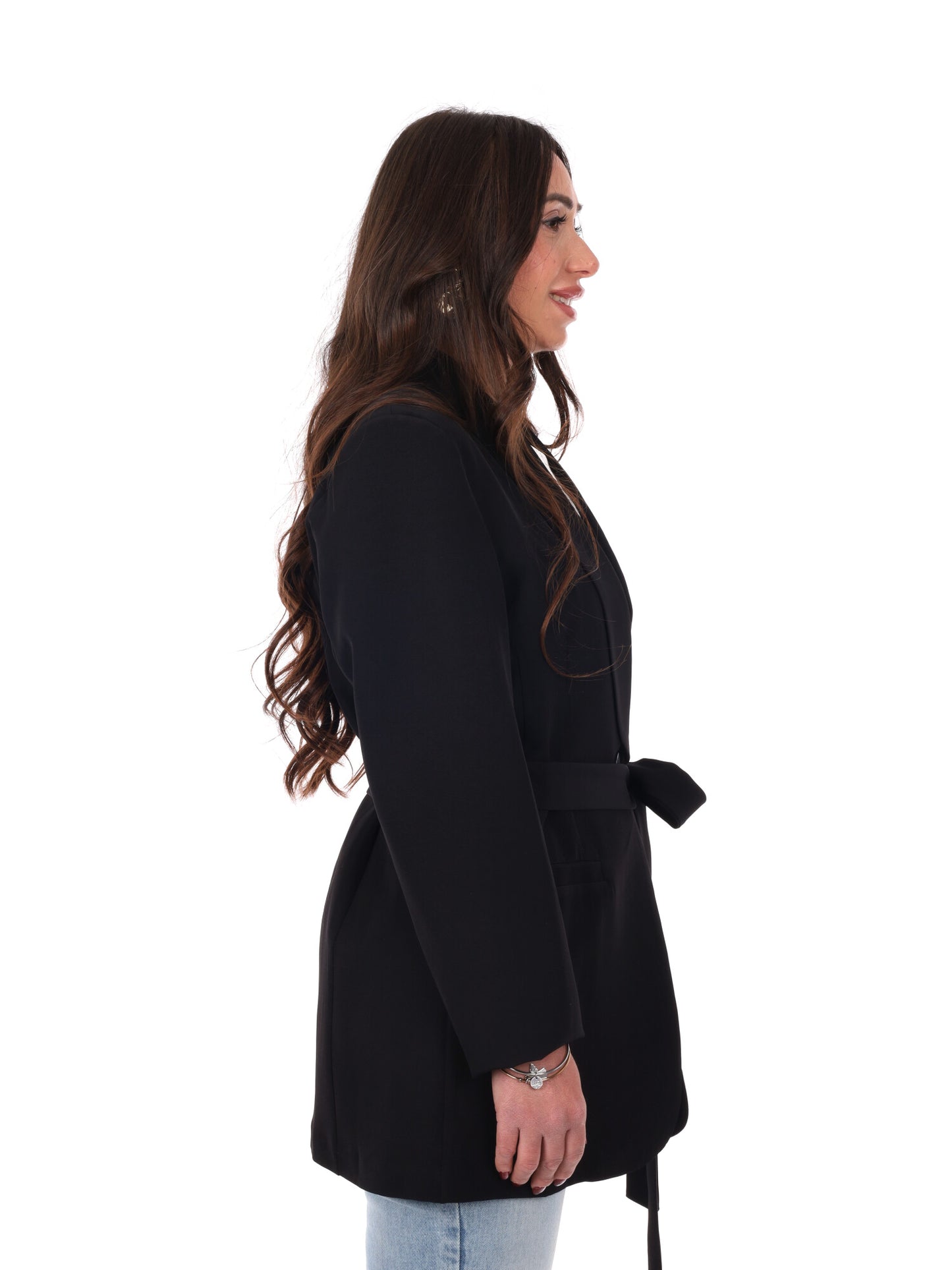 Miss Love blazer elegante da donna in nero per primavera-estate