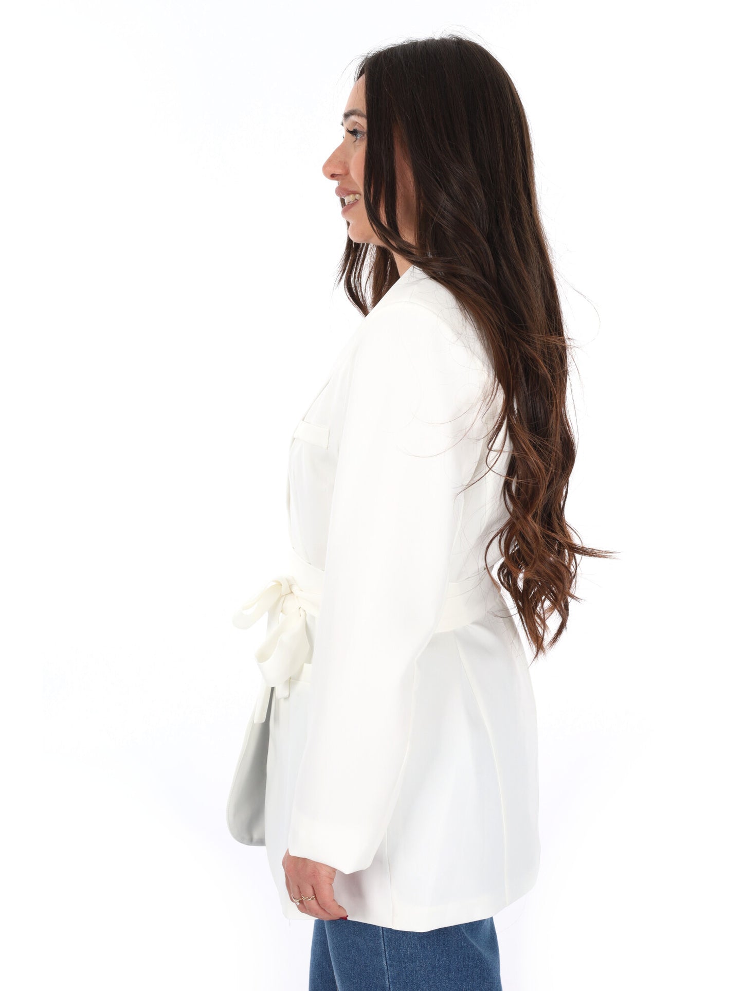 Miss Love blazer donna crema, elegante e versatile per la primavera