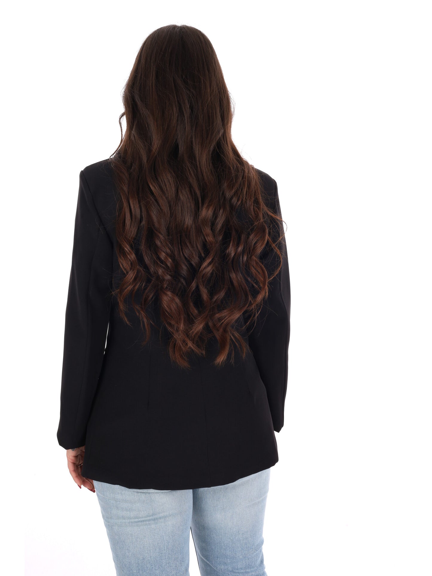 Miss Love giacca blazer doppiopetto da donna nera per primavera-estate