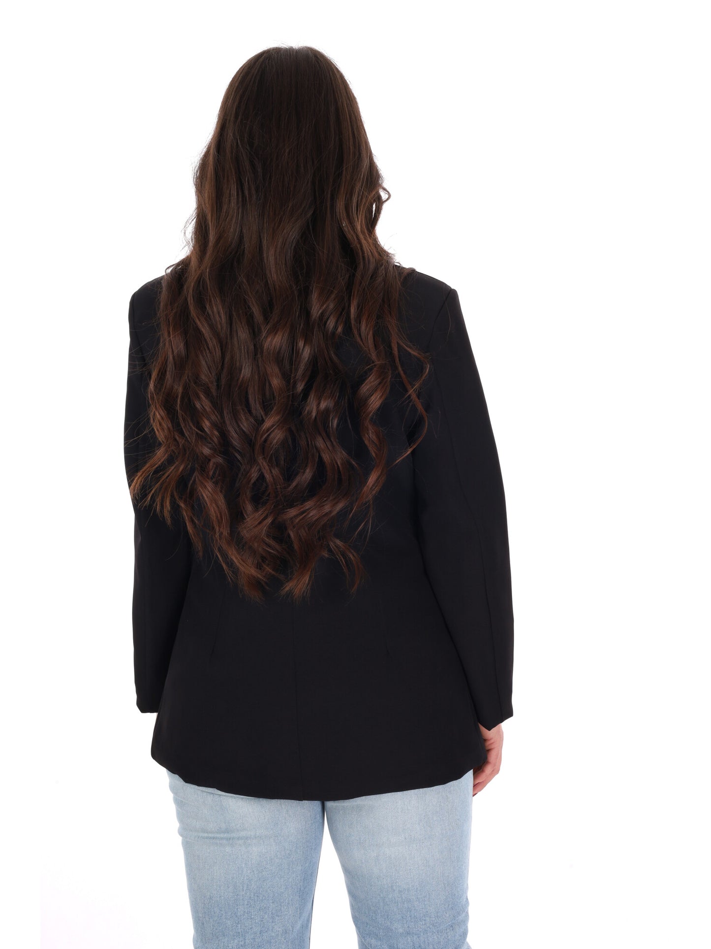 Miss Love giacca blazer doppiopetto da donna nera per primavera-estate