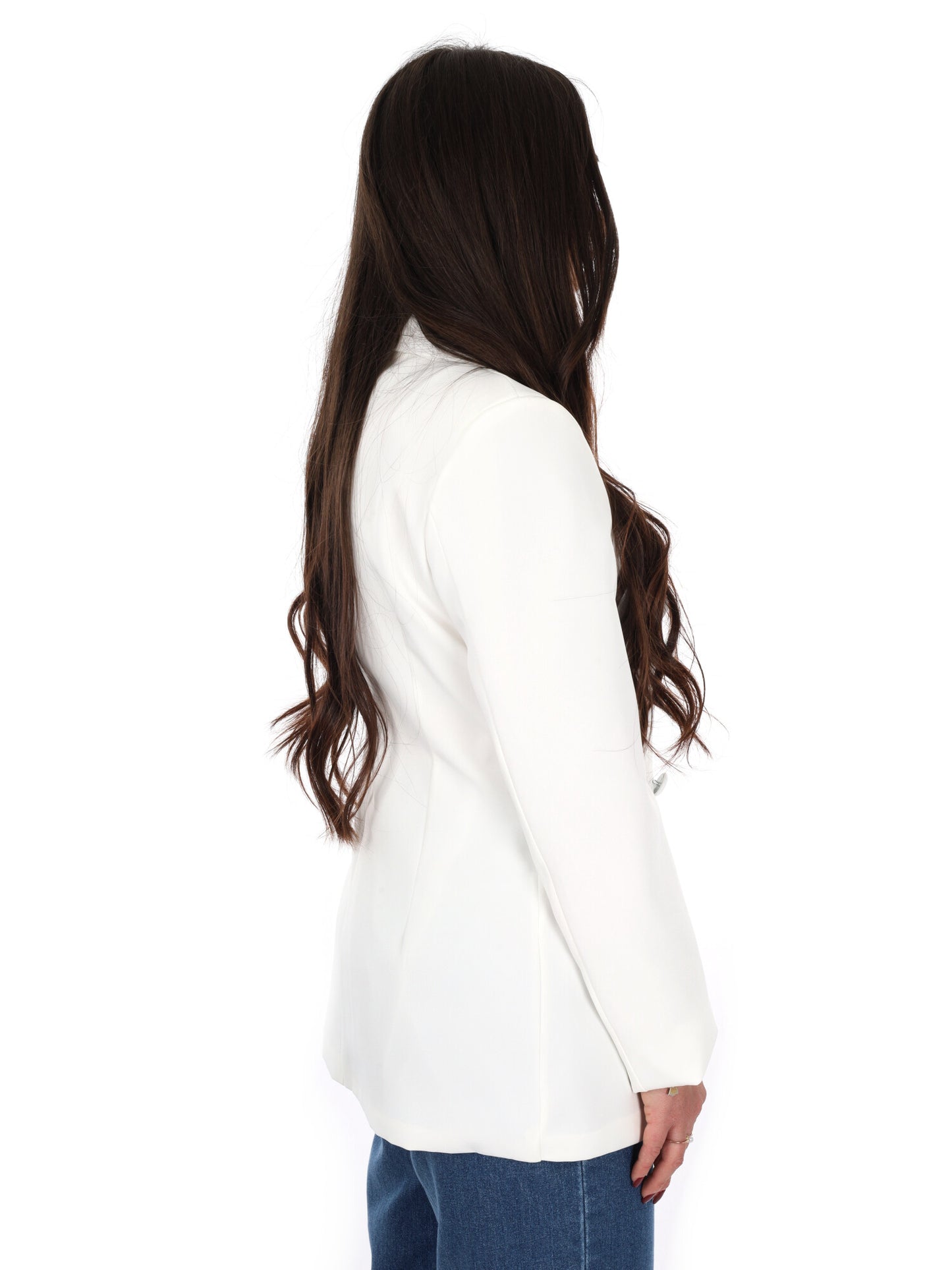 Miss Love giacca blazer elegante da donna color crema per primavera-estate