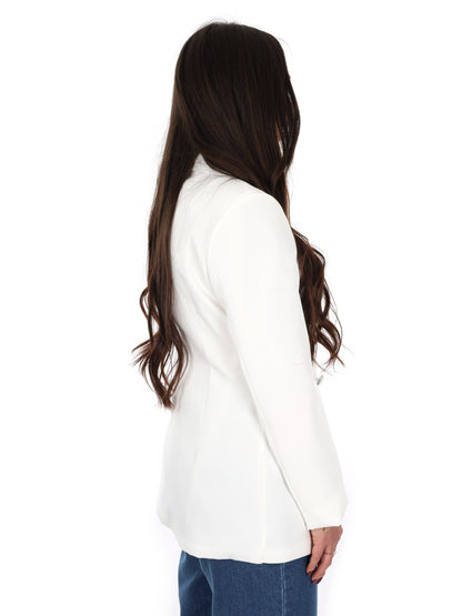 Miss Love giacca blazer elegante da donna color crema per primavera-estate