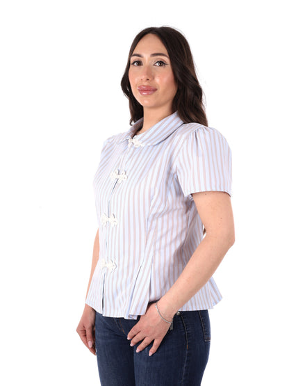 Miss Love camicia azzurra da donna fresca e versatile per la primavera