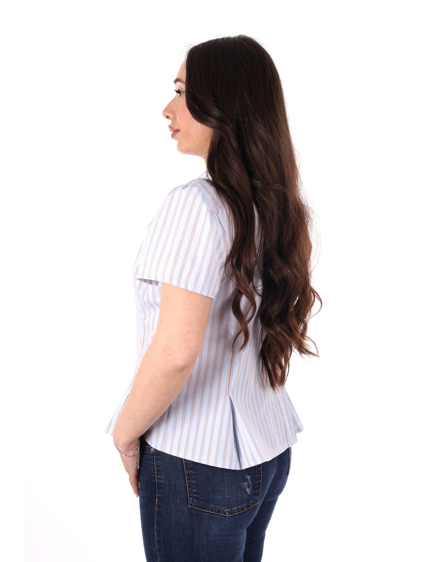 Miss Love camicia azzurra da donna fresca e versatile per la primavera