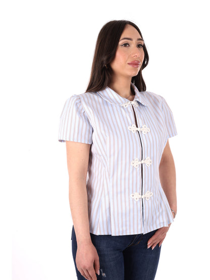 Miss Love camicia azzurra da donna fresca e versatile per la primavera