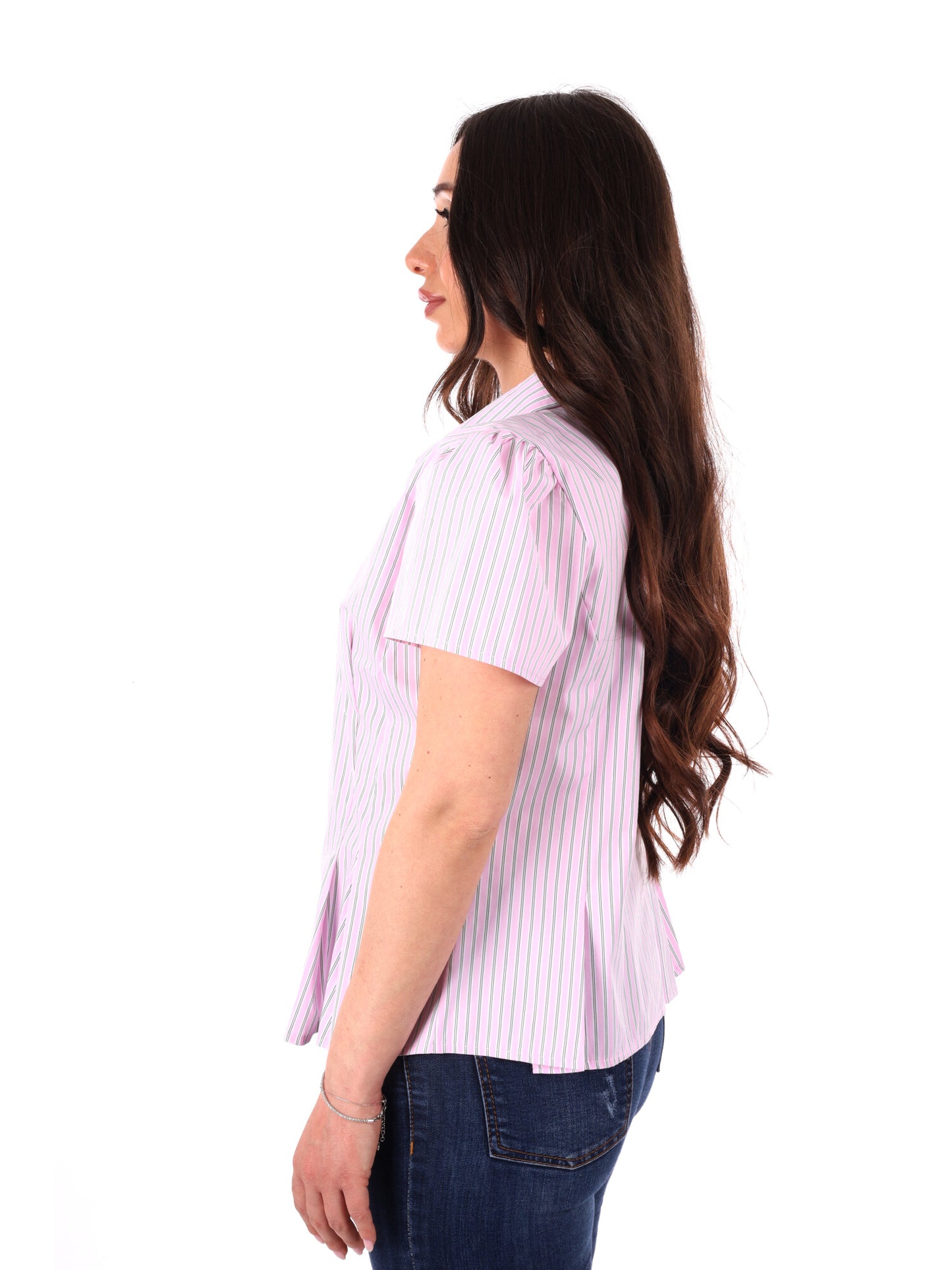 Camicia rosa da donna Miss Love, elegante e versatile per primavera