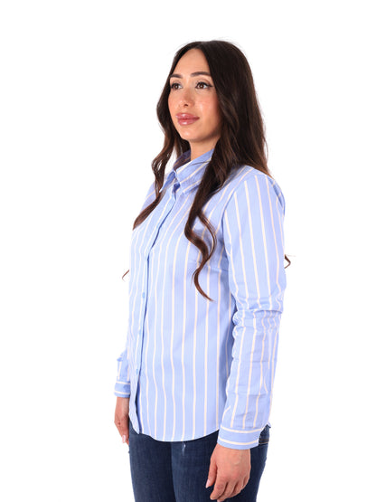Camicia azzurra Miss Love donna per primavera estate