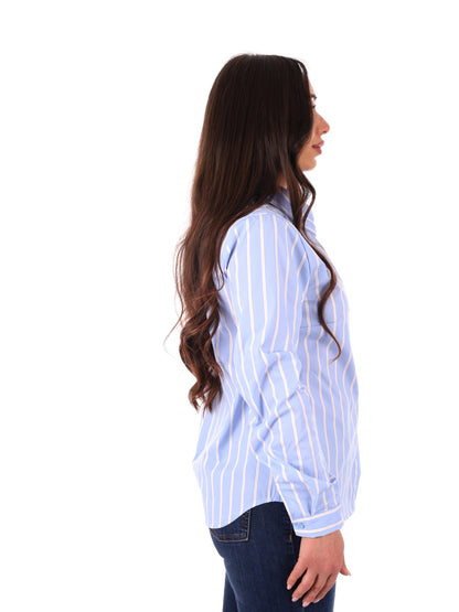 Camicia azzurra Miss Love donna per primavera estate