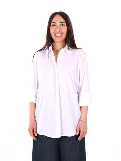 Camicia bianca da donna Miss Love perfetta per la primavera estate