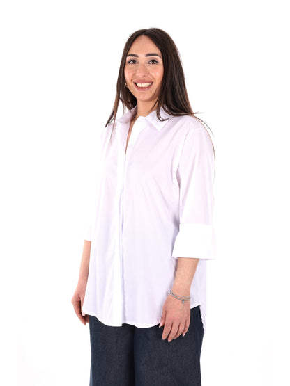 Camicia bianca da donna Miss Love perfetta per la primavera estate