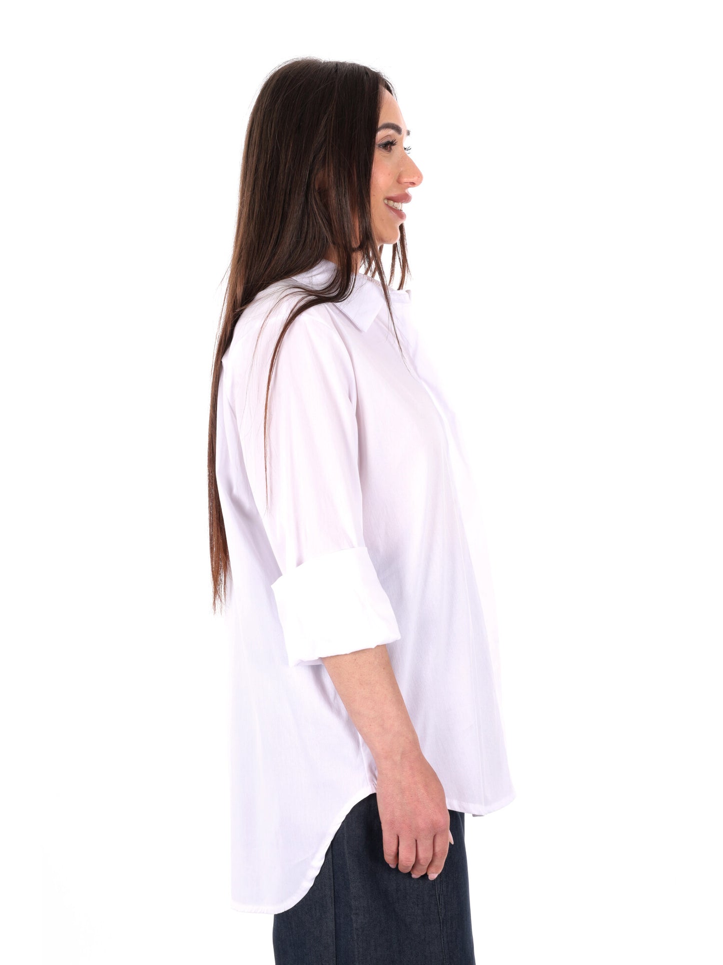 Camicia bianca da donna Miss Love perfetta per la primavera estate