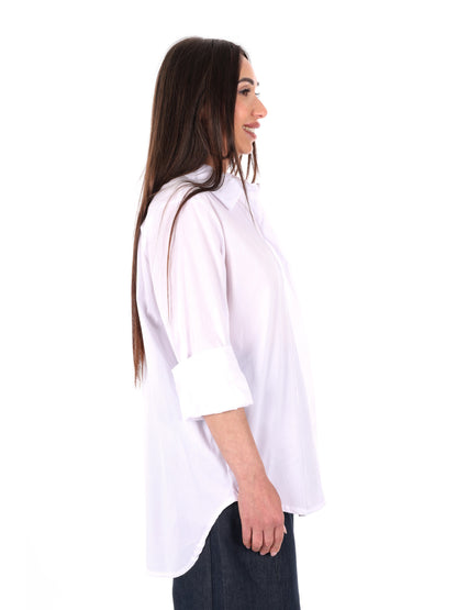 Camicia bianca da donna Miss Love perfetta per la primavera estate