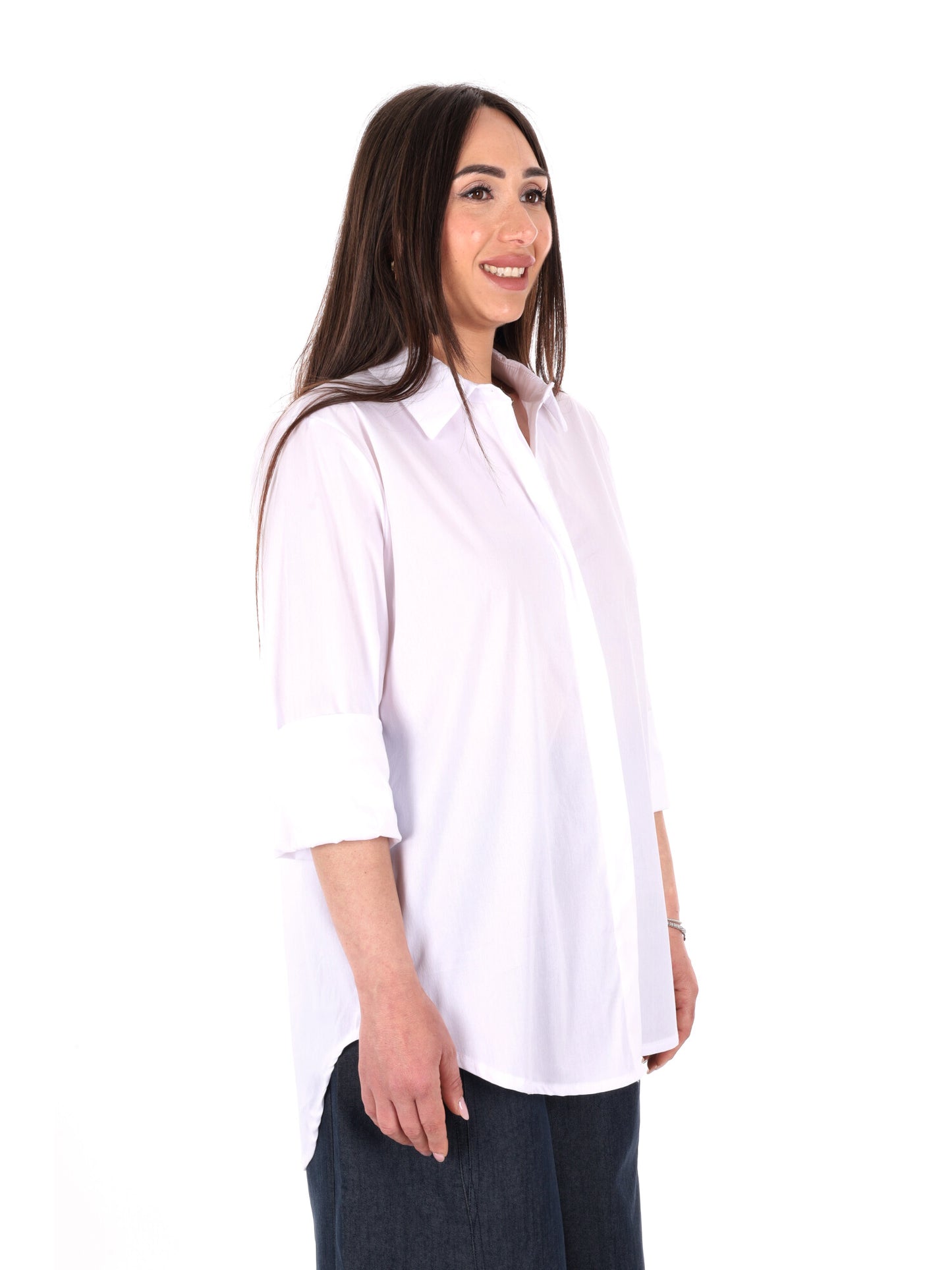 Camicia bianca da donna Miss Love perfetta per la primavera estate