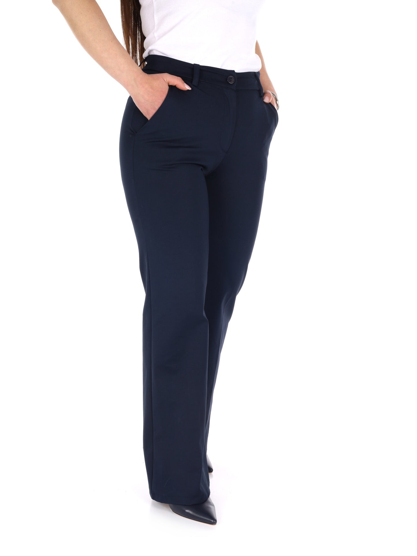 Pantaloni Miss Love da donna in blu, perfetti per primavera-estate