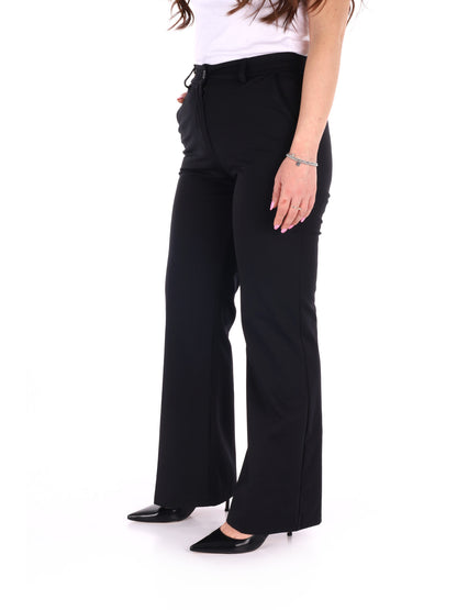 Pantaloni eleganti da donna Miss Love neri dalla vestibilità regular
