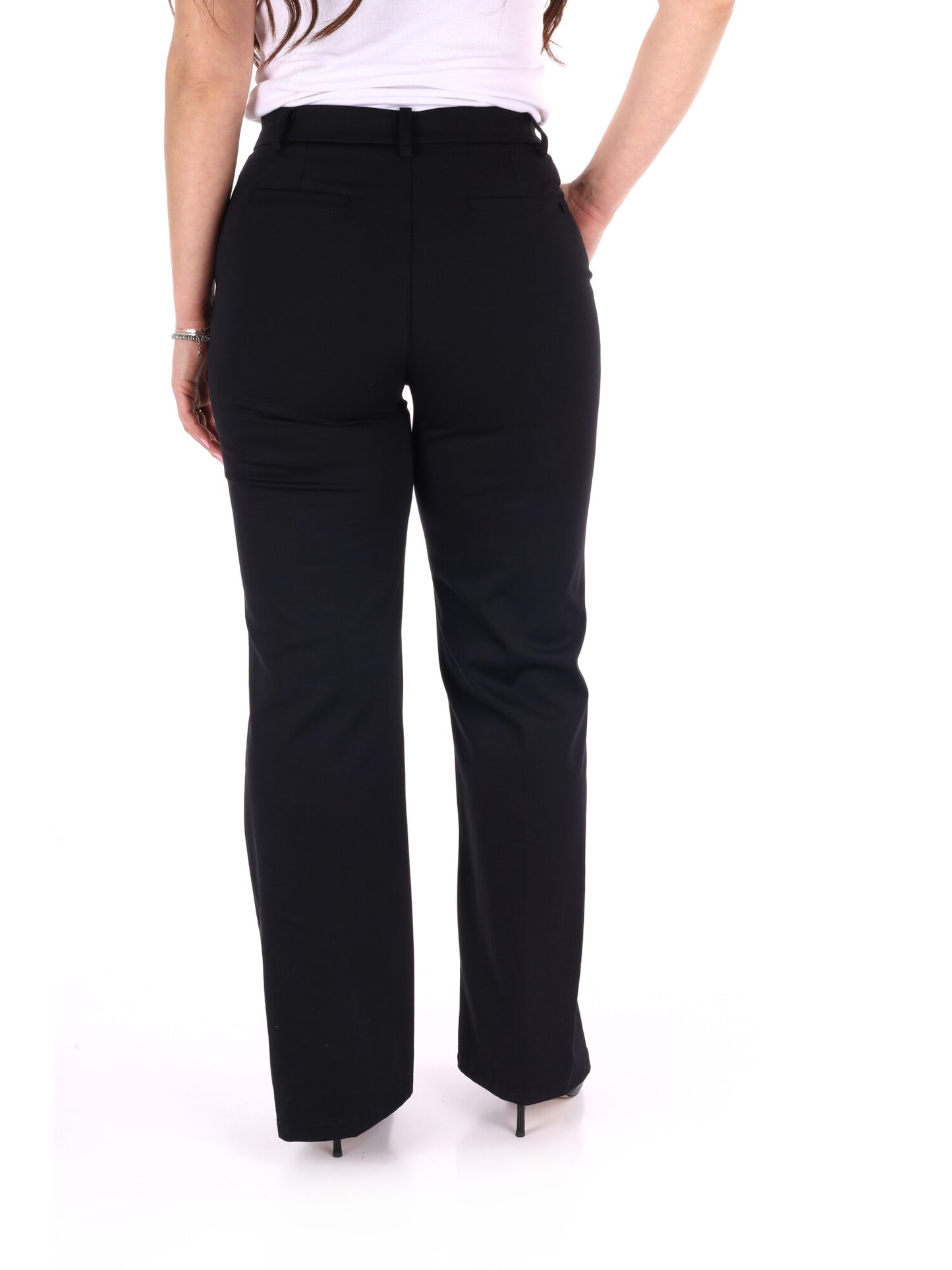 Pantaloni eleganti da donna Miss Love neri dalla vestibilità regular