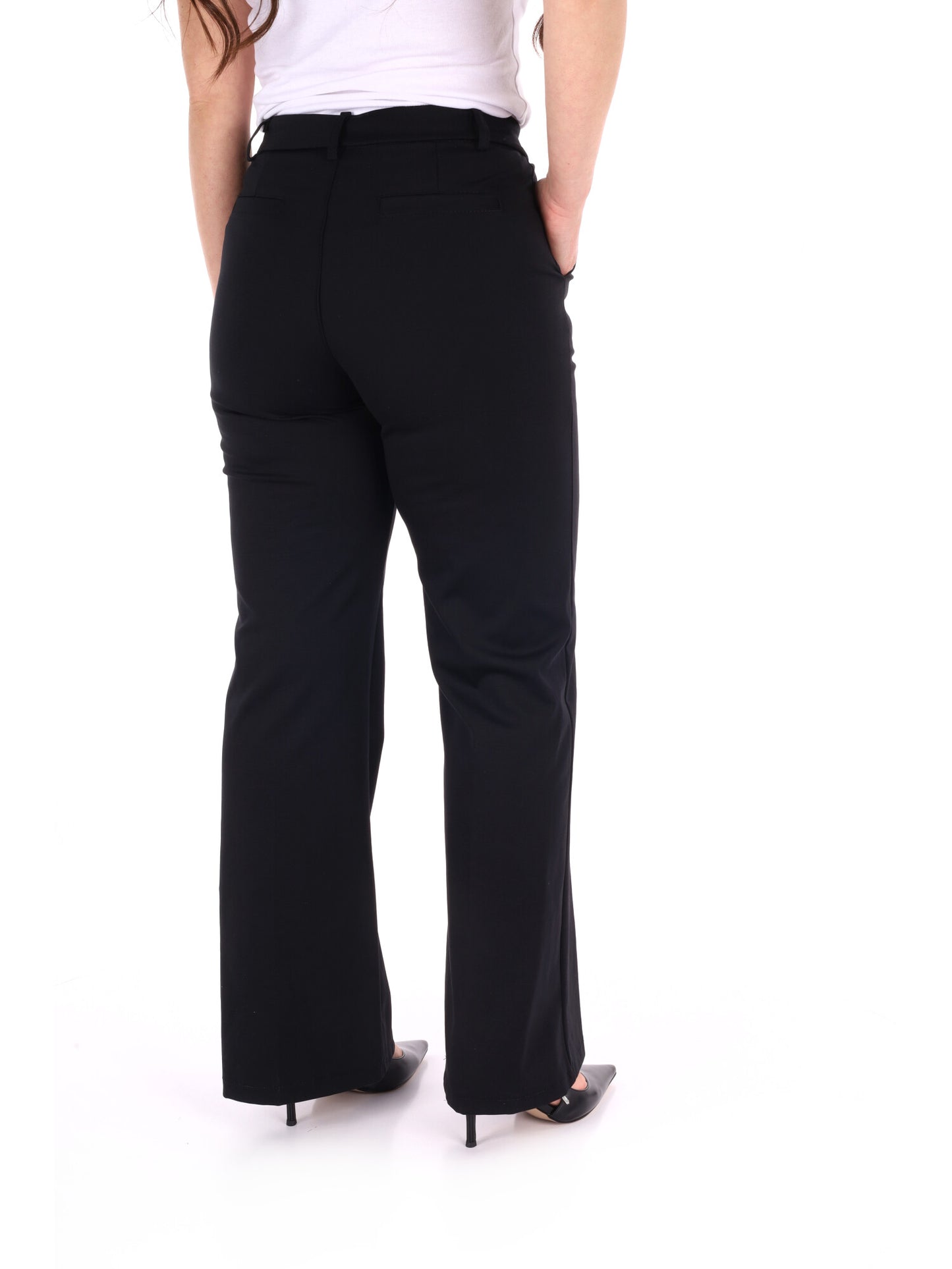 Pantaloni eleganti da donna Miss Love neri dalla vestibilità regular