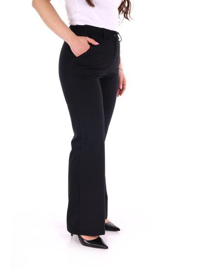 Pantaloni eleganti da donna Miss Love neri dalla vestibilità regular