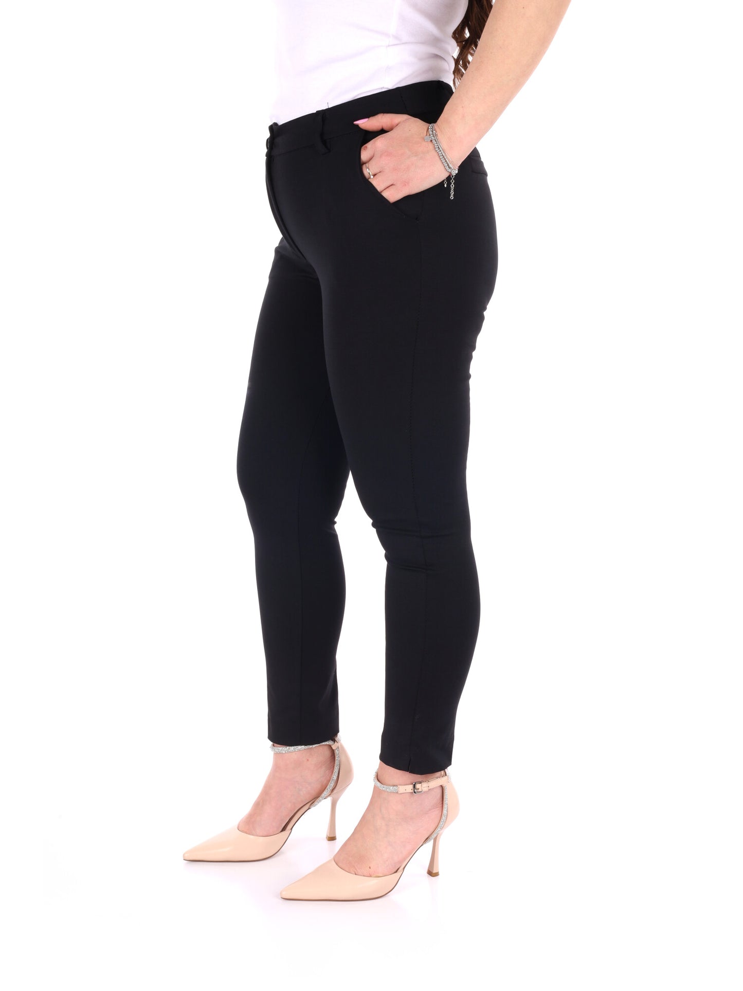 Pantalone skinny nero Miss Love da donna per un look casual elegante