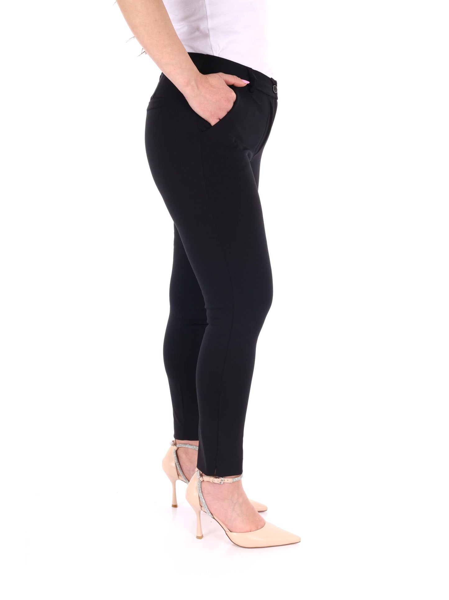 Pantalone skinny nero Miss Love da donna per un look casual elegante