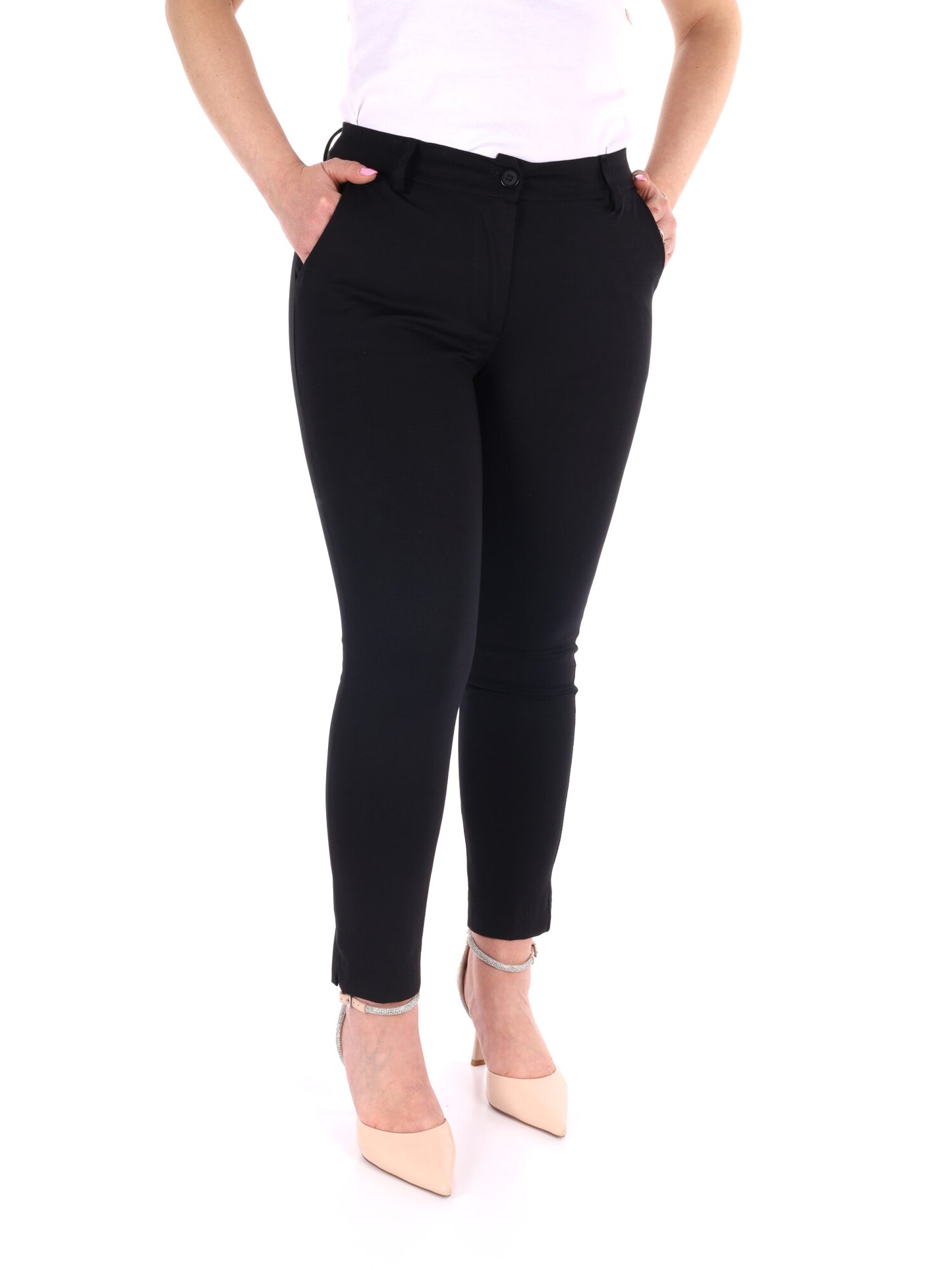 Pantalone skinny nero Miss Love da donna per un look casual elegante