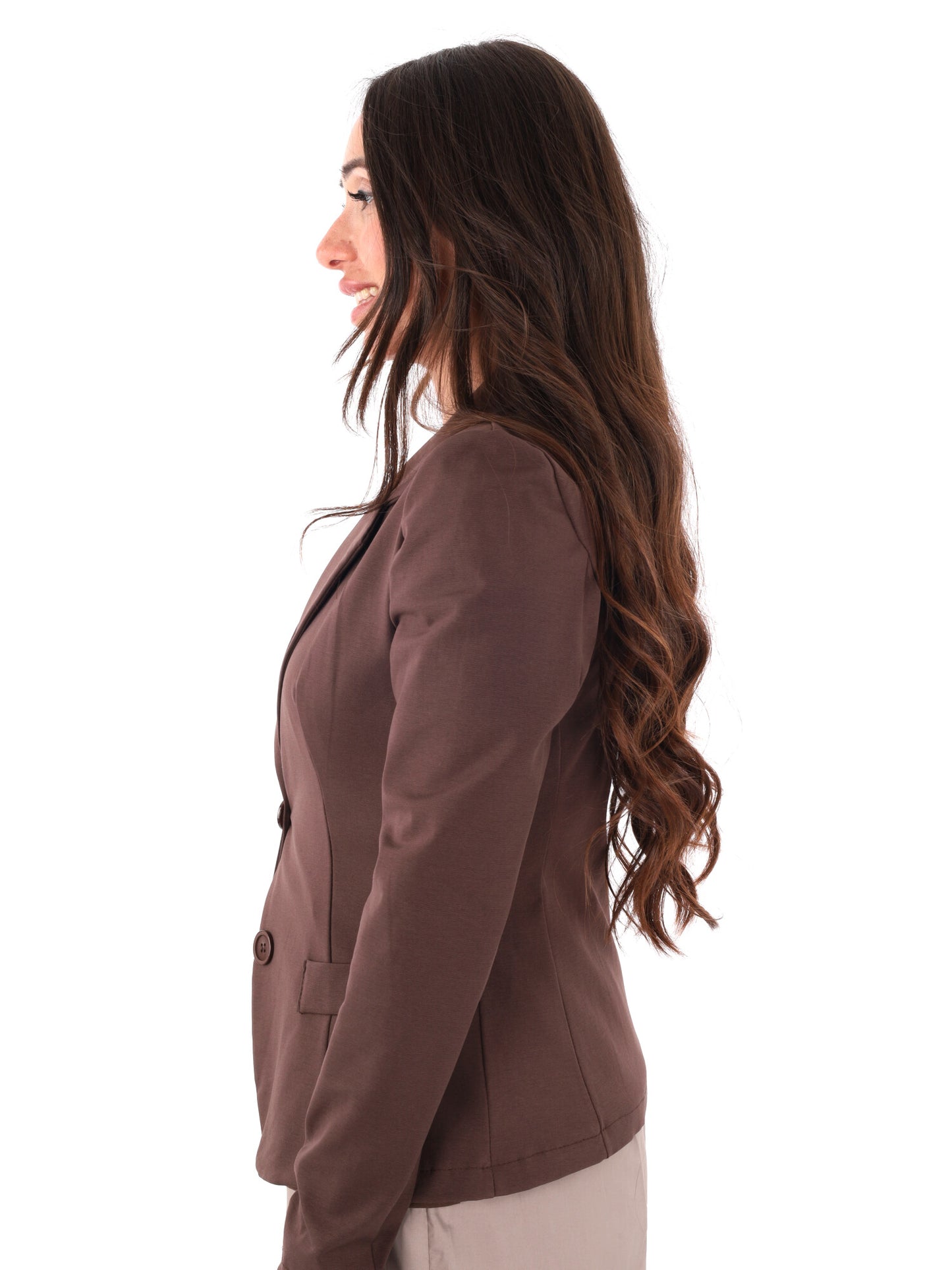 Miss Love blazer beige da donna per primavera estate