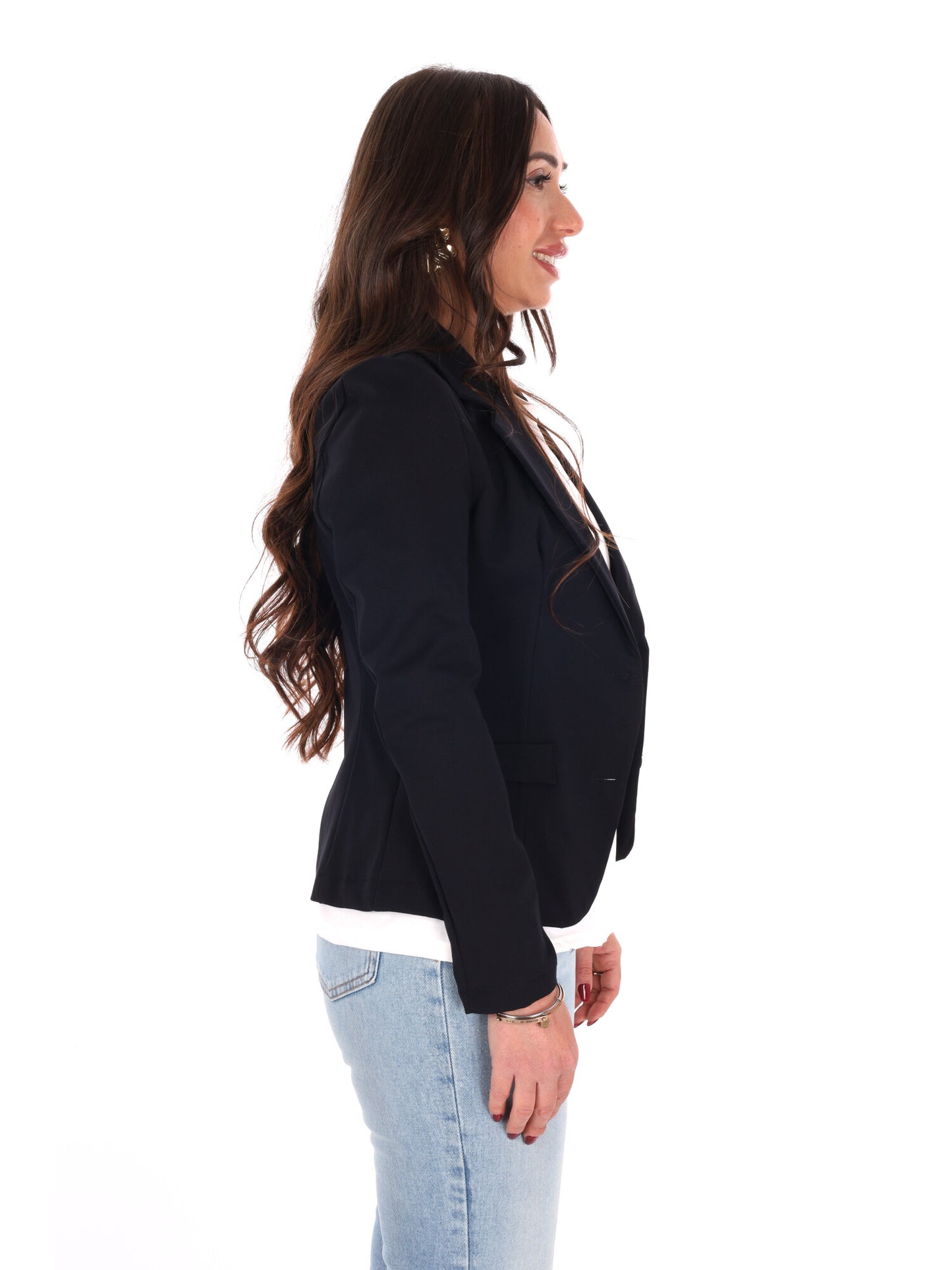 Miss Love giacca blazer donna nera elegante e versatile per la primavera