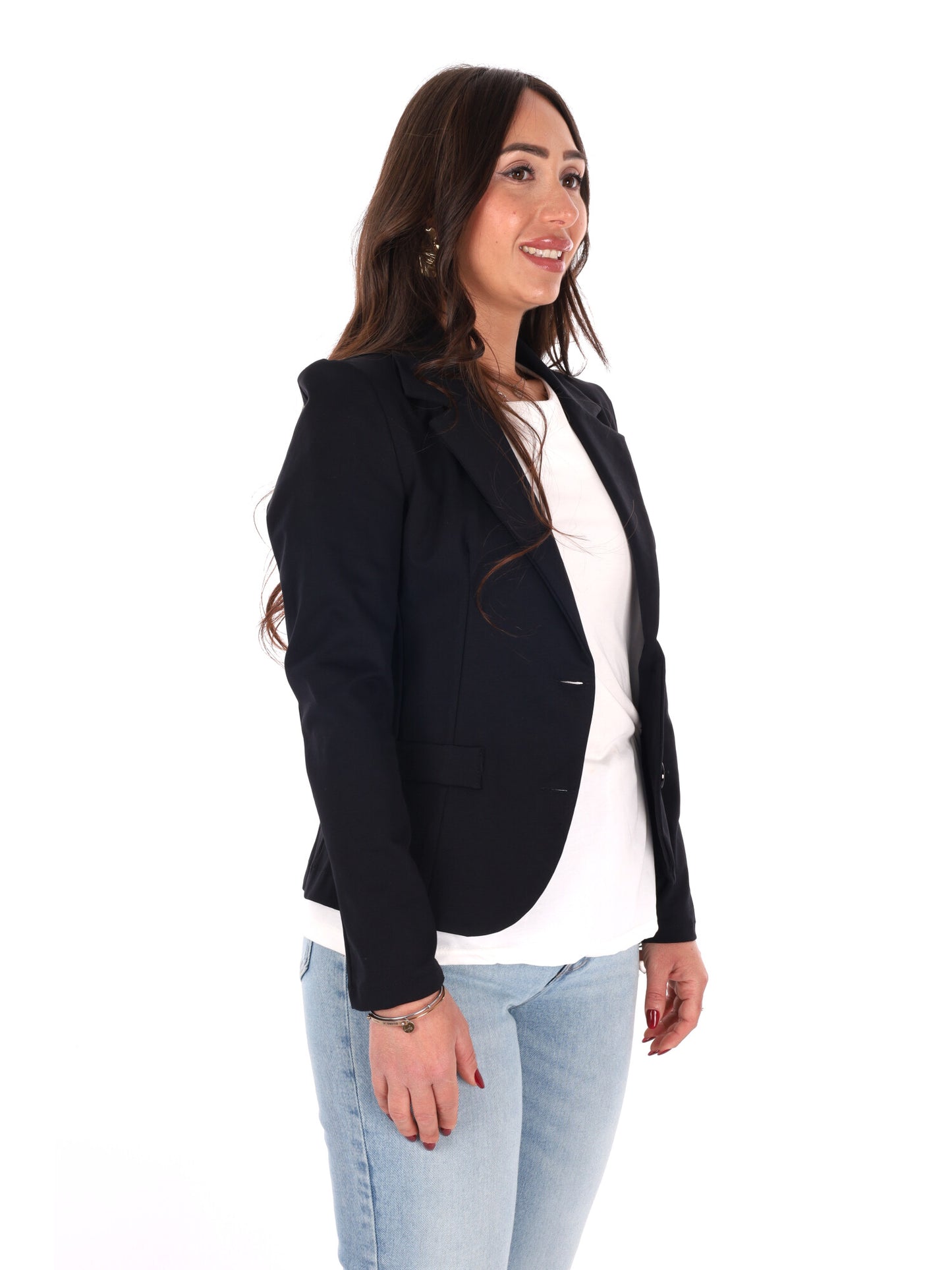 Miss Love giacca blazer donna nera elegante e versatile per la primavera