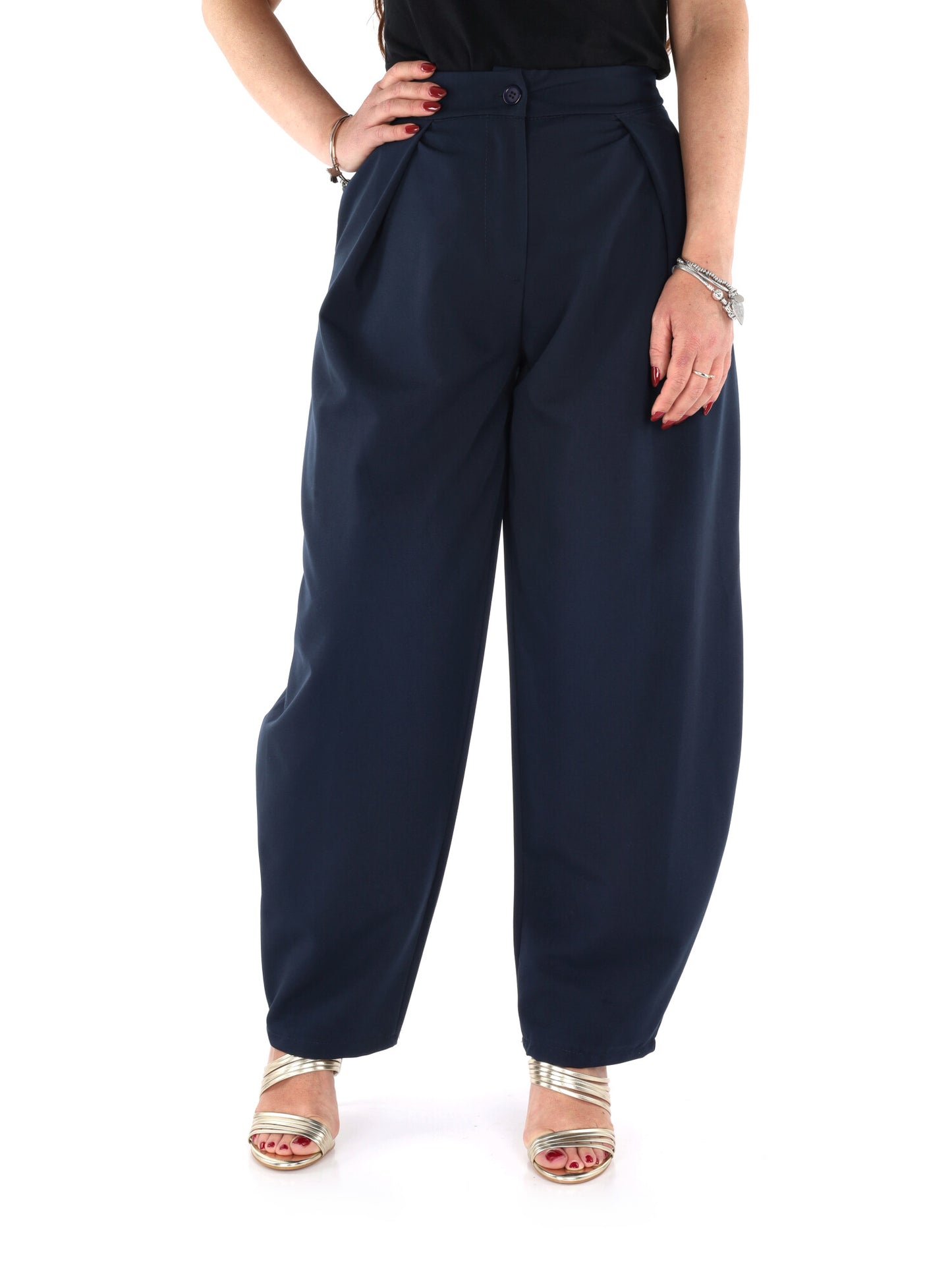 Pantaloni donna Miss Love in blu per primavera estate