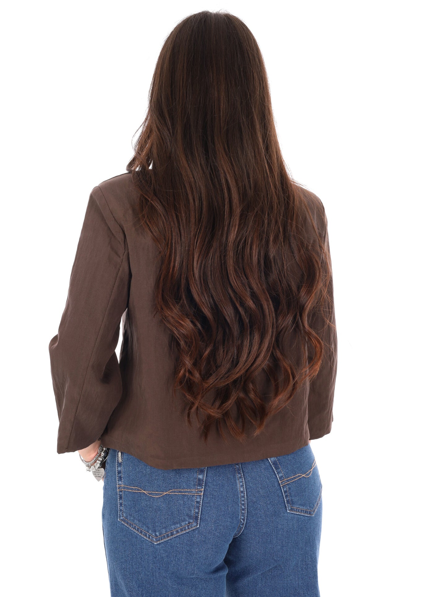 Miss Love giacca blazer donna marrone per primavera estate