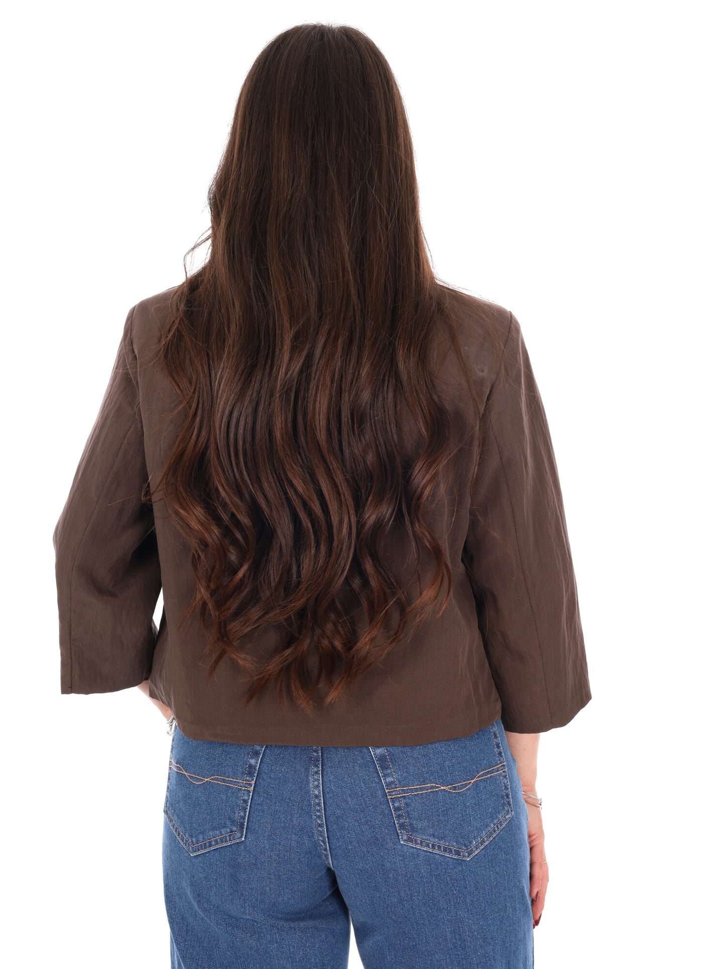 Miss Love giacca blazer donna marrone per primavera estate