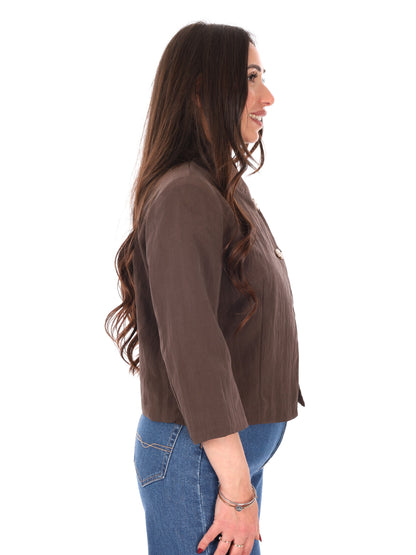 Miss Love giacca blazer donna marrone per primavera estate