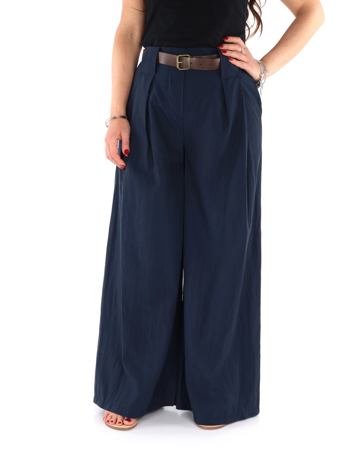 Pantaloni donna Miss Love in blu per la primavera estate