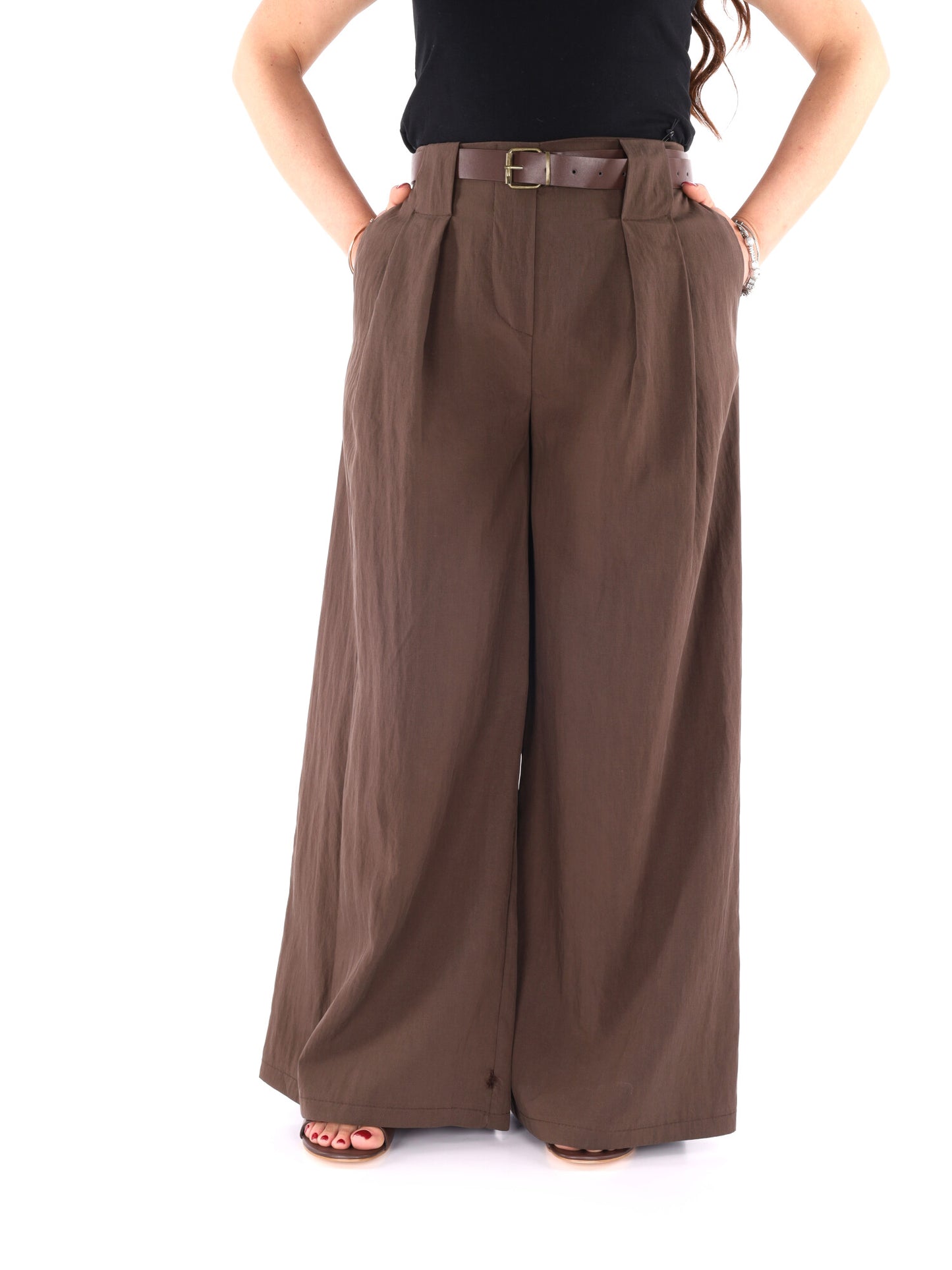 Pantaloni donna Miss Love nel caldo marrone primavera estate