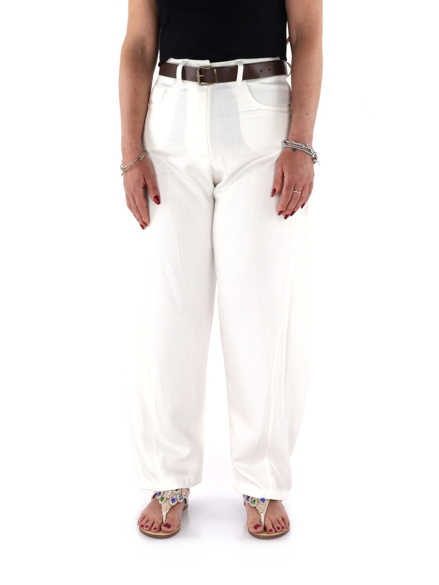 Pantaloni bianchi da donna Miss Love per primavera estate 2026