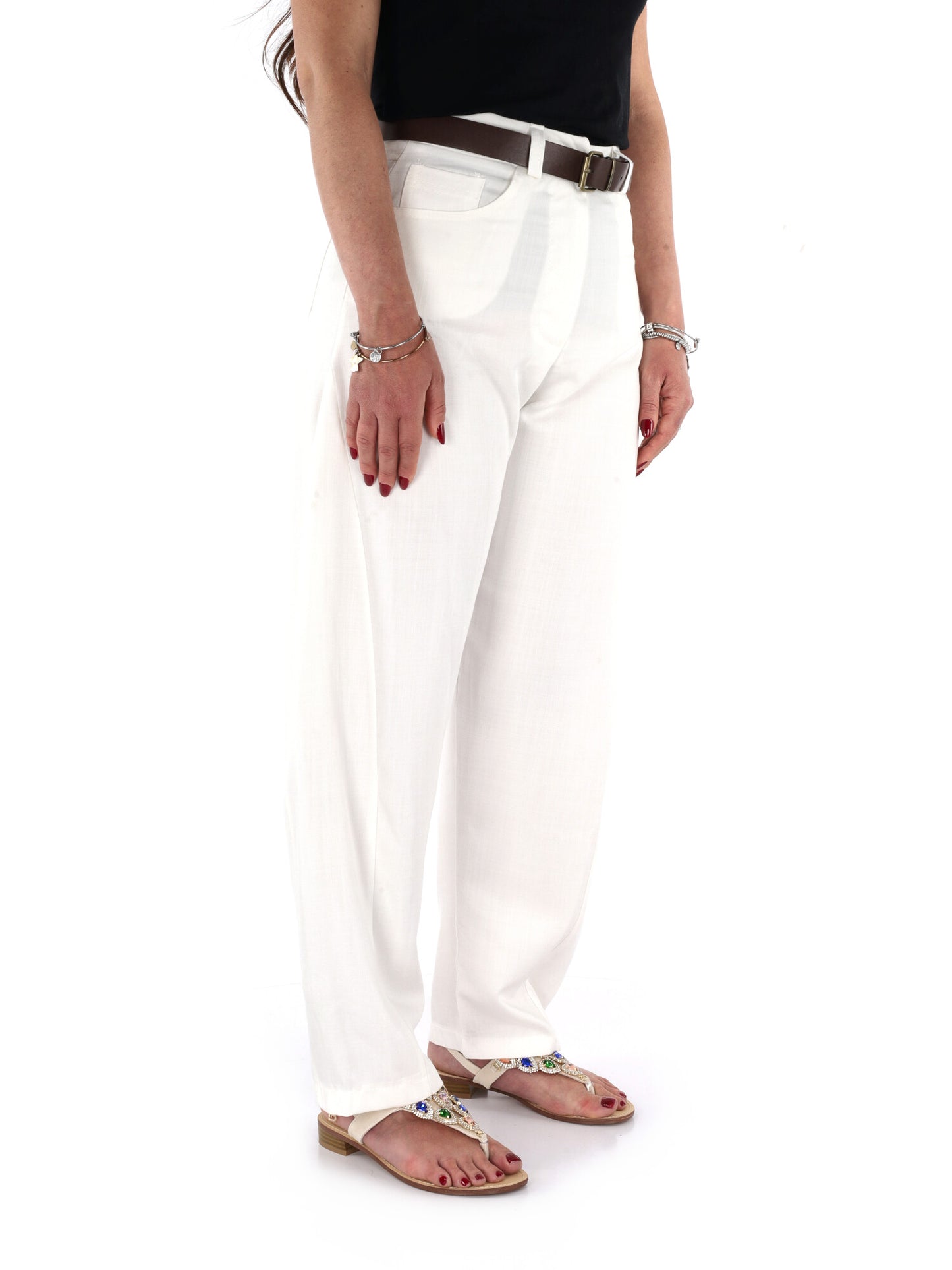 Pantaloni bianchi da donna Miss Love per primavera estate 2026