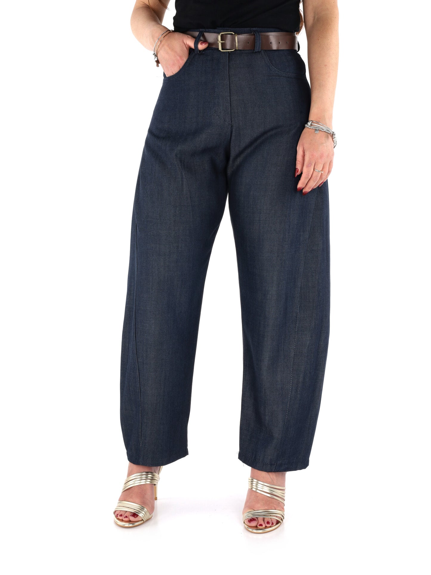 Pantaloni donna Miss Love in tessuto denim casual