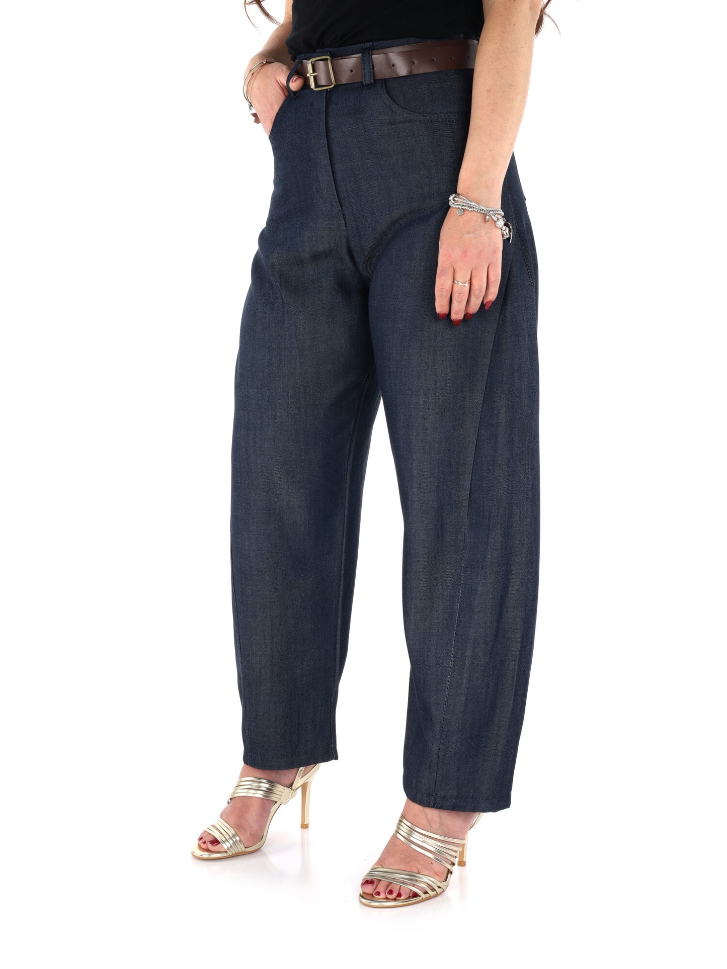 Pantaloni donna Miss Love in tessuto denim casual