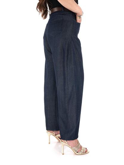 Pantaloni donna Miss Love in tessuto denim casual