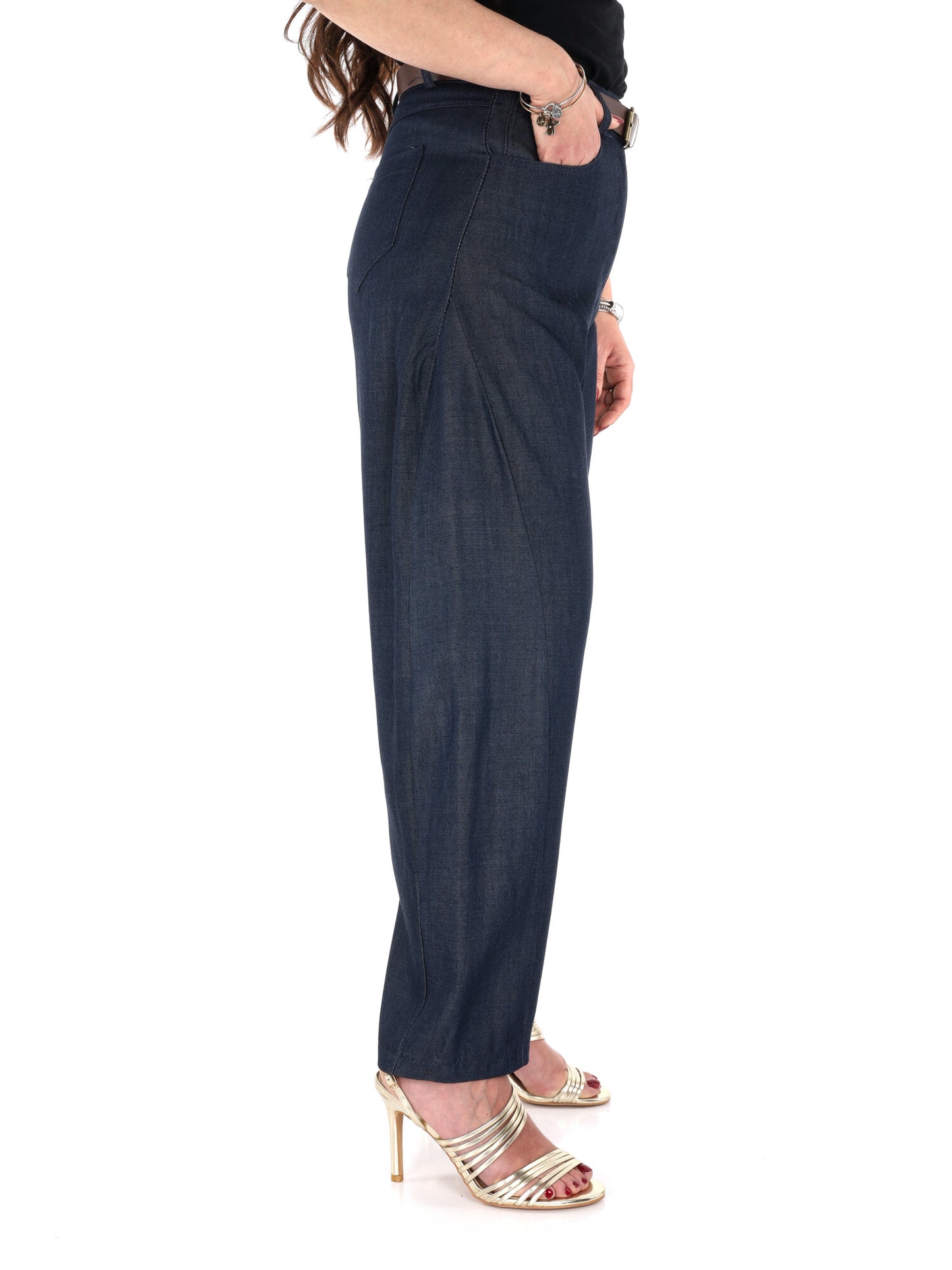 Pantaloni donna Miss Love in tessuto denim casual