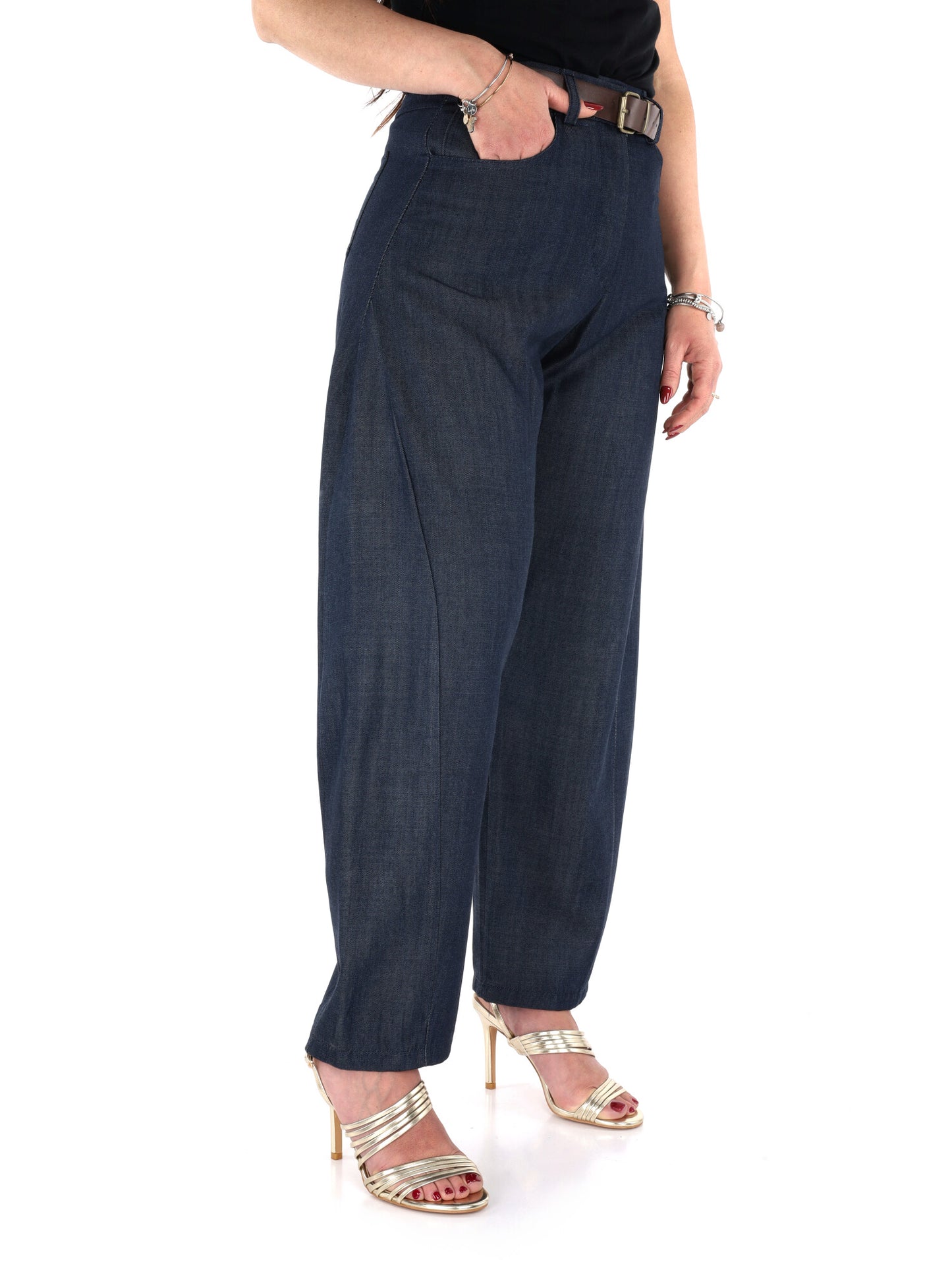 Pantaloni donna Miss Love in tessuto denim casual