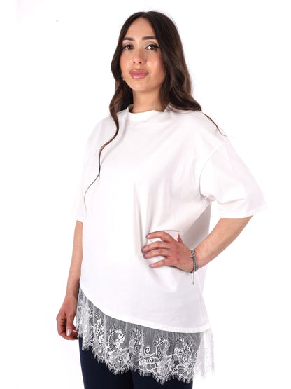 Miss Love t-shirt donna crema dal design versatile e casual