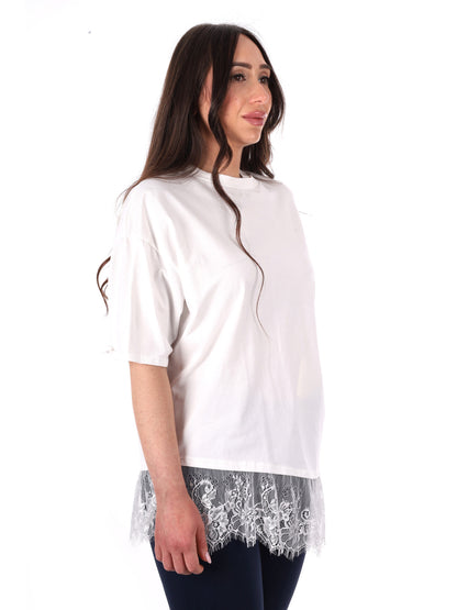 Miss Love t-shirt donna crema dal design versatile e casual