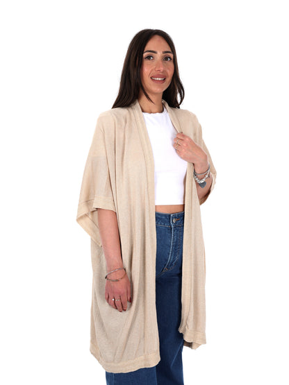 Cardigan elegante Miss Love da Donna color oro per primavera estate