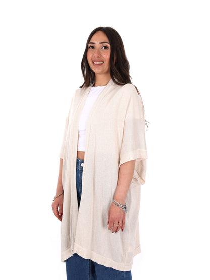 Cardigan panna elegante da donna Miss Love, versatile e raffinato