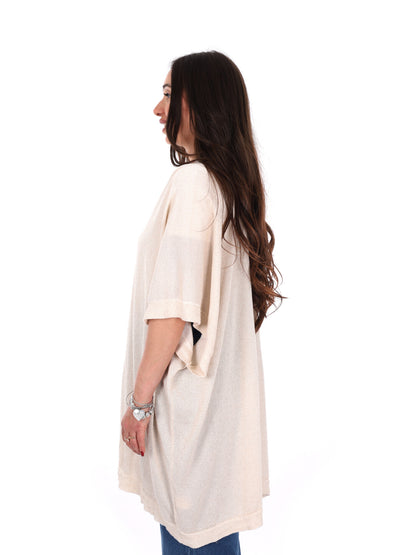 Cardigan panna elegante da donna Miss Love, versatile e raffinato