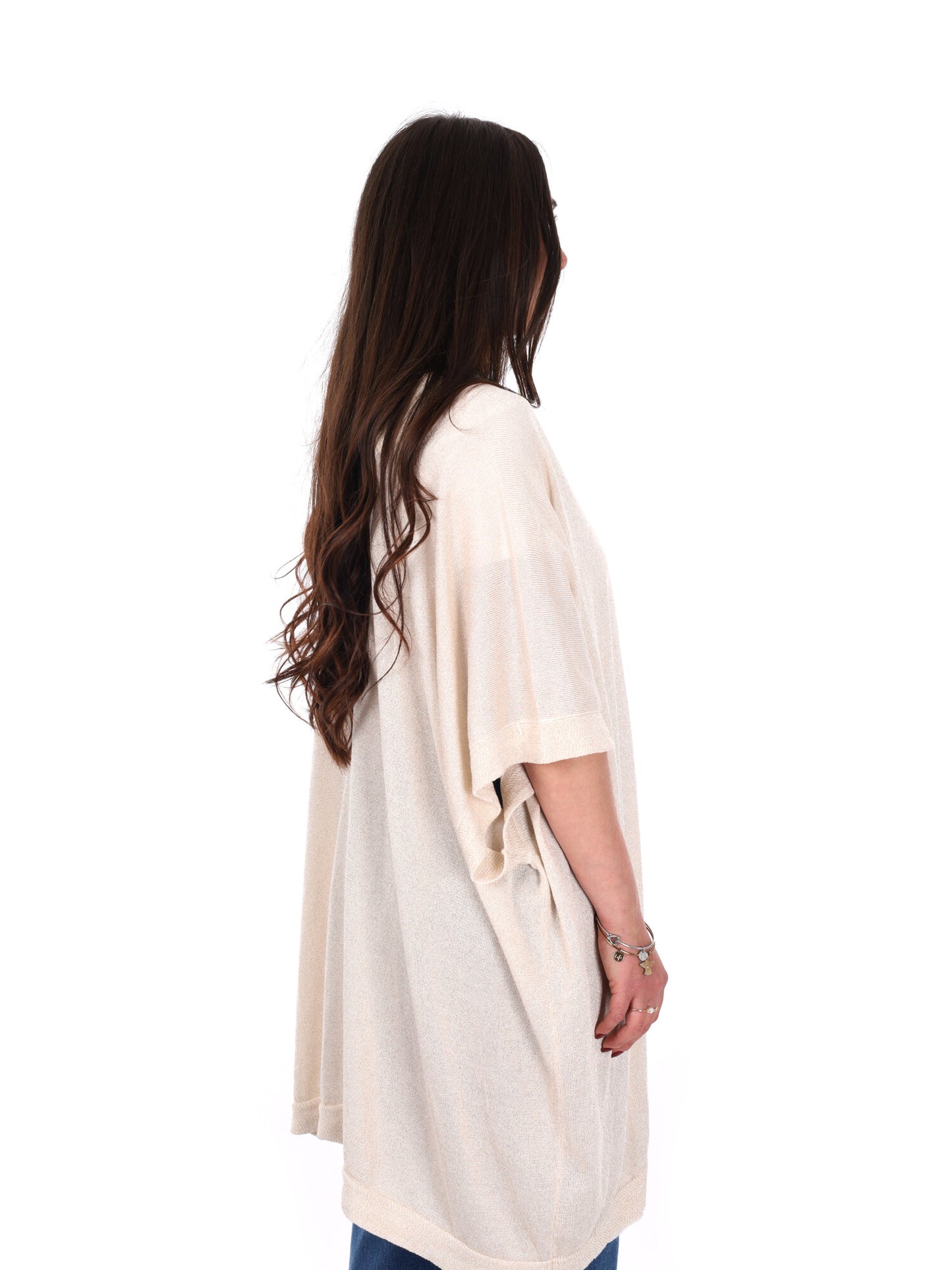Cardigan panna elegante da donna Miss Love, versatile e raffinato