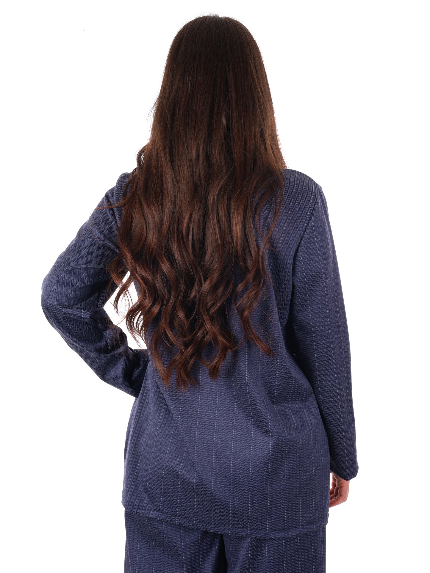 Giacca blazer elegante da donna Miss Love in blu per primavera estate